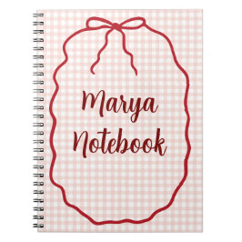 Caderno Espiral Xadrez Personalizado | Nome Person
