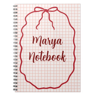 Caderno Espiral Xadrez Personalizado Nome Person