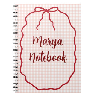 Caderno Espiral Xadrez Personalizado | Nome Person