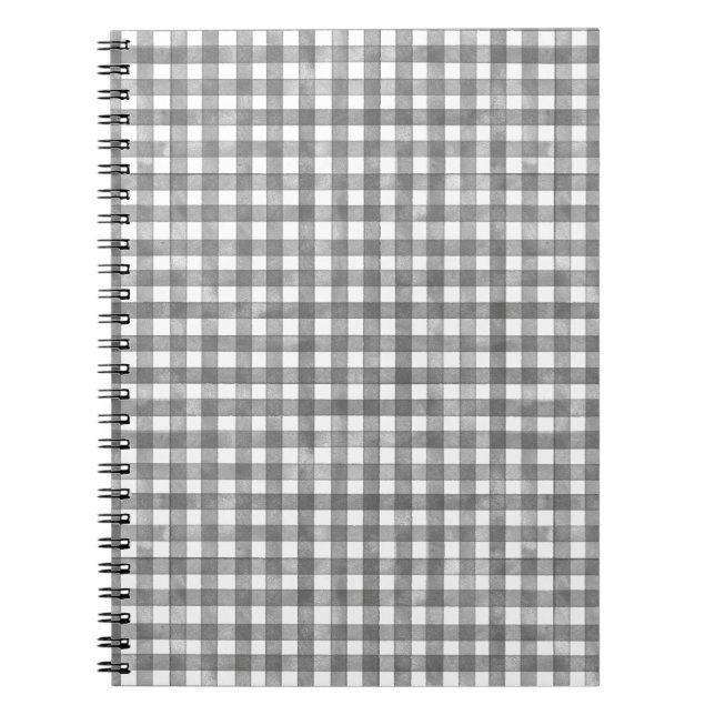Caderno Espiral Xadrez Preto Clássico (Frente)