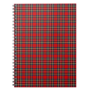 Caderno Espiral Xadrez Real Stewart Tartan Padrão Escocês