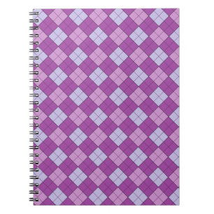 Caderno Espiral Xadrez roxa