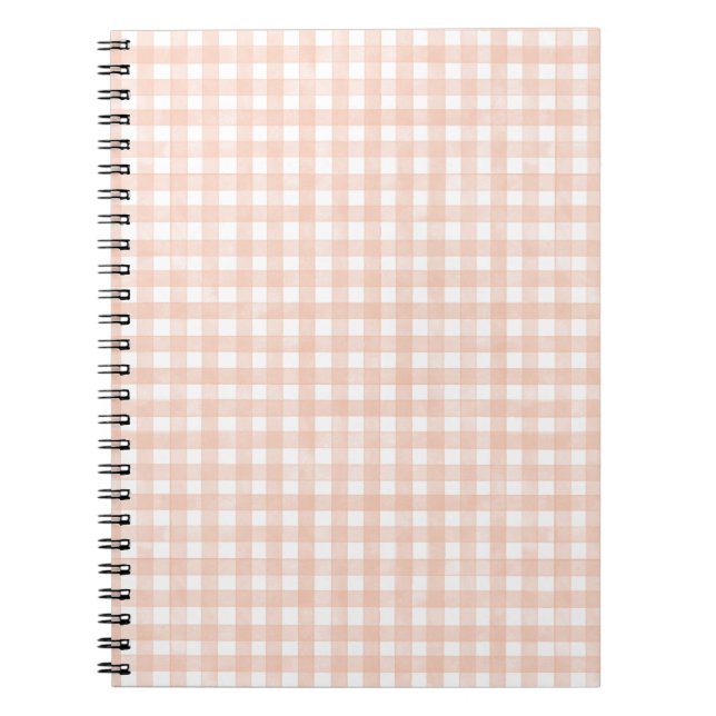 Caderno Espiral Xadrez Terracota Clássico (Frente)