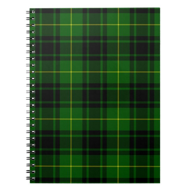 Caderno Espiral Xadrez verde MacArthur tartan (Frente)