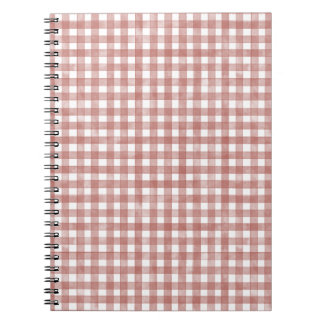Caderno Espiral Xadrez Vermelho Clássico