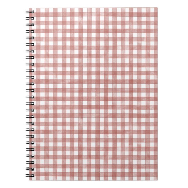 Caderno Espiral Xadrez Vermelho Clássico (Frente)