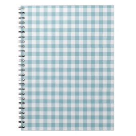 Caderno Espiral Xadrezes Teal Gingham