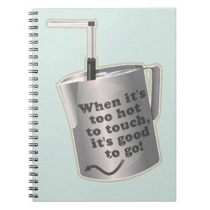 Caderno Espiral Xícara de leite de café Barista