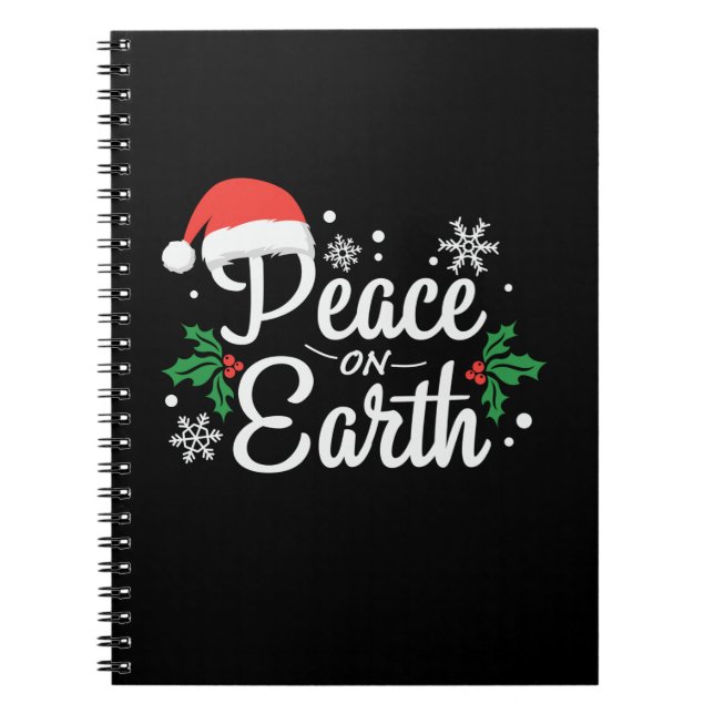 Caderno Espiral Xmas Dando Paz Na Terra (Frente)