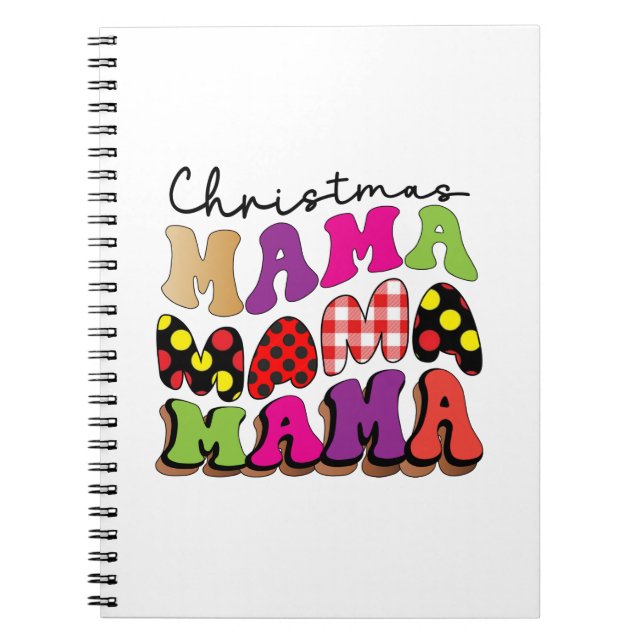 Caderno Espiral Xmas Gift Natal Mama (Frente)