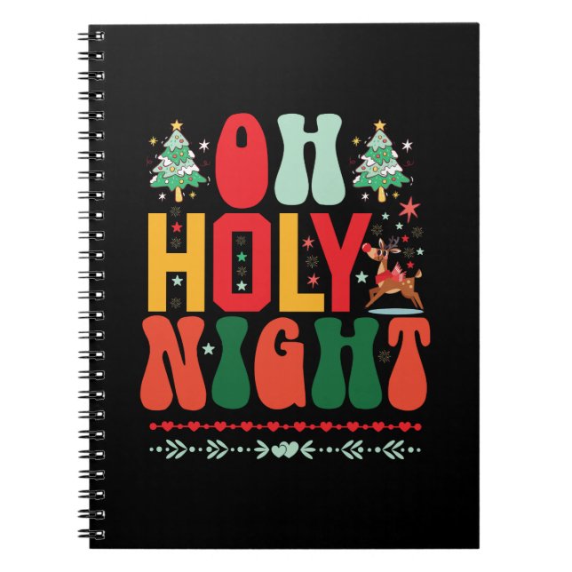 Caderno Espiral Xmas Gift Oh Santa Noite (Frente)