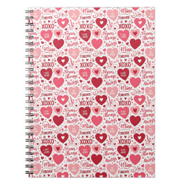 Caderno Espiral XOXO & Sempre Minha Rosa Vermelho
