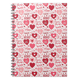 Caderno Espiral XOXO & Sempre Minha Rosa Vermelho