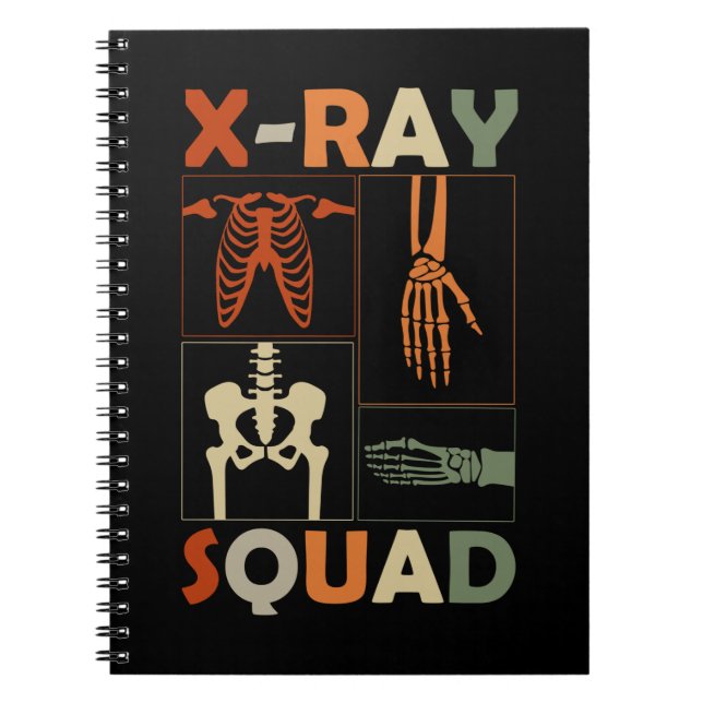Caderno Espiral Xray Skeleton Bones Radiologista Funny Radiology (Frente)