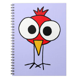 Caderno Espiral XX- desenhos animados engraçados de Redbird