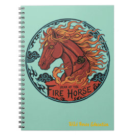 Caderno Espiral Year of the Fire Horse Notebook Design 2