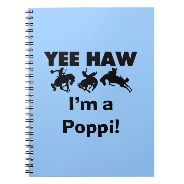 Caderno Espiral Yee Haw, sou uma camiseta e presentes (Frente)
