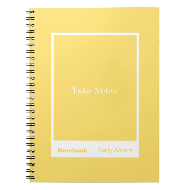 Caderno Espiral Yellow Block Quote Classic Notebook (Frente)