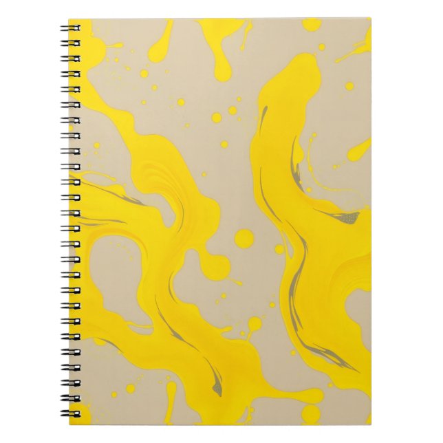 Caderno Espiral Yellow Organic Abstract (Frente)