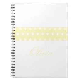 Caderno Espiral Yellow Poka Dots