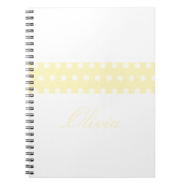 Caderno Espiral Yellow Poka Dots (Frente)