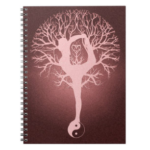 Caderno Espiral Yin yang, árvore de vida, ioga, harmonia