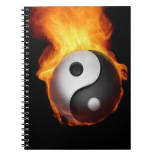 Caderno Espiral Yin Yang no Fire Notebook