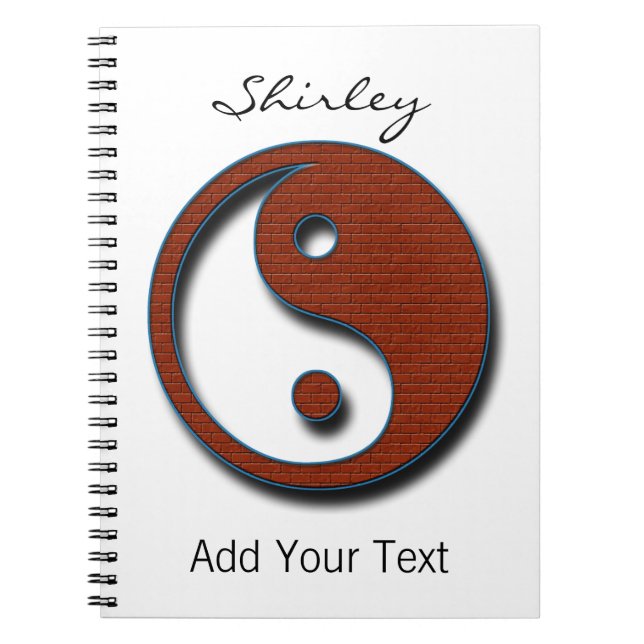 Caderno Espiral Yin Yang por Shirley Taylor (Frente)