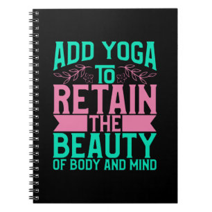 Caderno Espiral Yoga Lover Adicionar Ioga Para Manter A Beleza