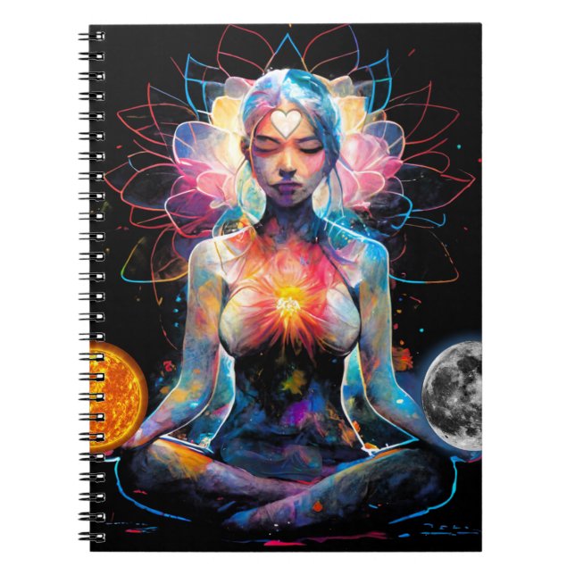 Caderno Espiral Yoga, Meditação, Chakra (Frente)