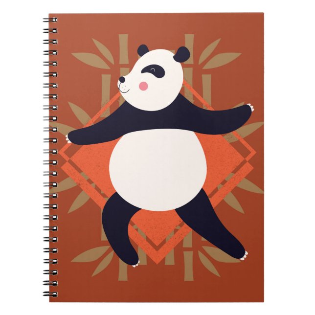 Caderno Espiral Yoga Panda (Frente)