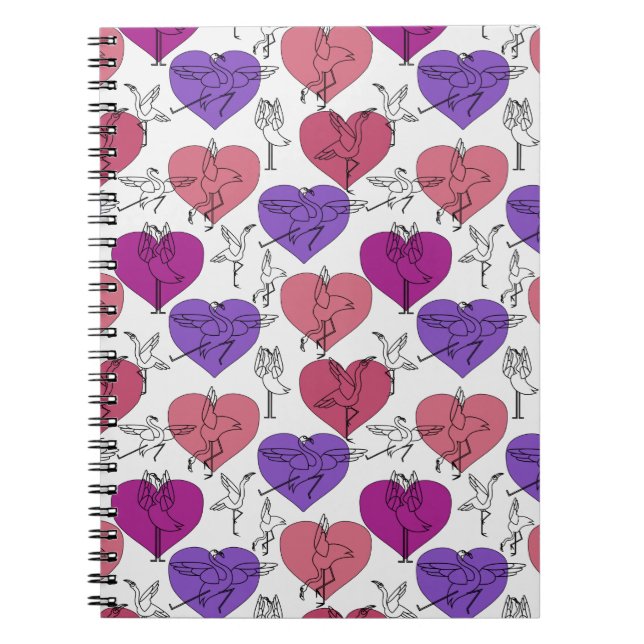 Caderno Espiral Yoga poses pattern | Yoga seamless pattern 4 (Frente)