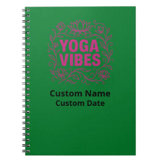 Caderno Espiral Yoga Vibes Lotus Vines Diário