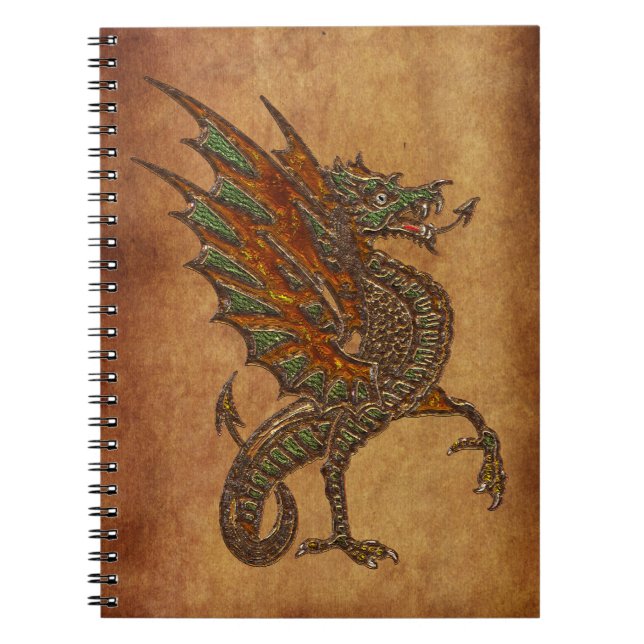 Caderno Espiral Yold Medieval Dragon Design (Frente)