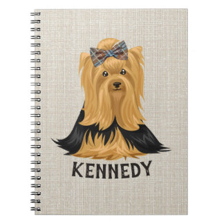Caderno Espiral Yorkshire terrier do cão do filhote de cachorro |