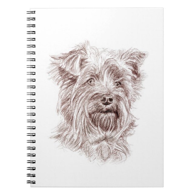 Caderno Espiral Yorkshire Terrier Drawing (Frente)