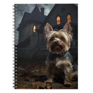 Caderno Espiral Yorkshire Terrier Halloween Assustador
