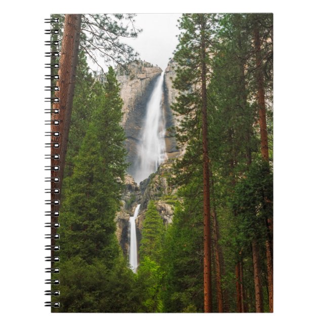 Caderno Espiral Yosemite Falls através da Floresta (Frente)