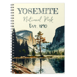 Caderno Espiral Yosemite National Park - Cor d'água Half Dome Suns