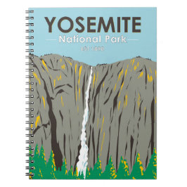 Caderno Espiral Yosemite National Park Ribbon Fora da Califórnia