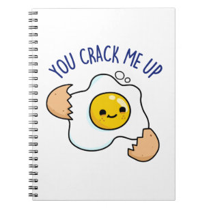 Caderno Espiral You Crack Me Up Funny Egg Pun