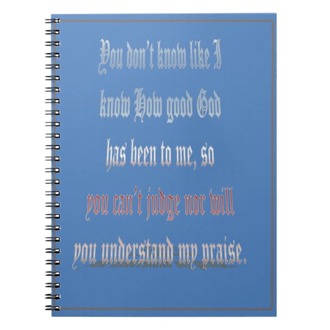 Caderno Espiral You Don't Know - Journal (Frente)