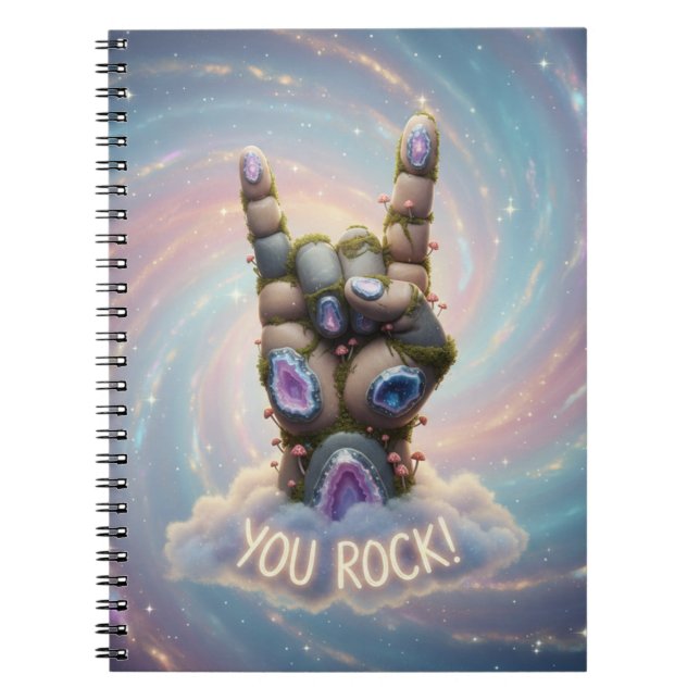 Caderno Espiral You Rock - Whimsical designed Spiral notebook (Frente)
