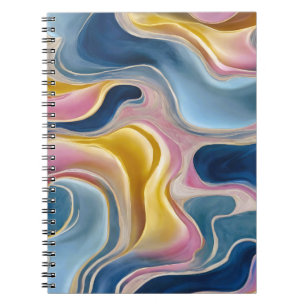 Caderno Espiral "Zahara". Rochas de blues, rosa e areia