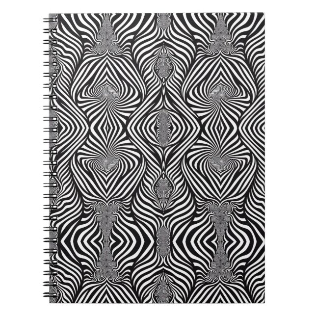 Caderno Espiral Zebra Abstrato B&W Sherpa Blanket (Frente)