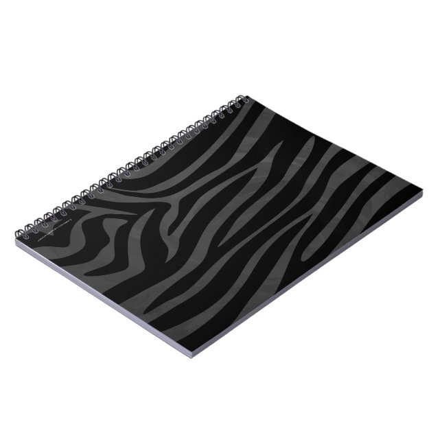 Caderno Espiral Zebra Black e Cinza (Left Side)