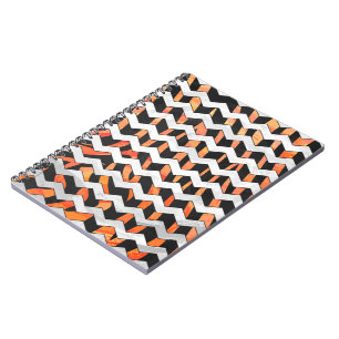 Caderno Espiral Zebra Black e Orange Impressão