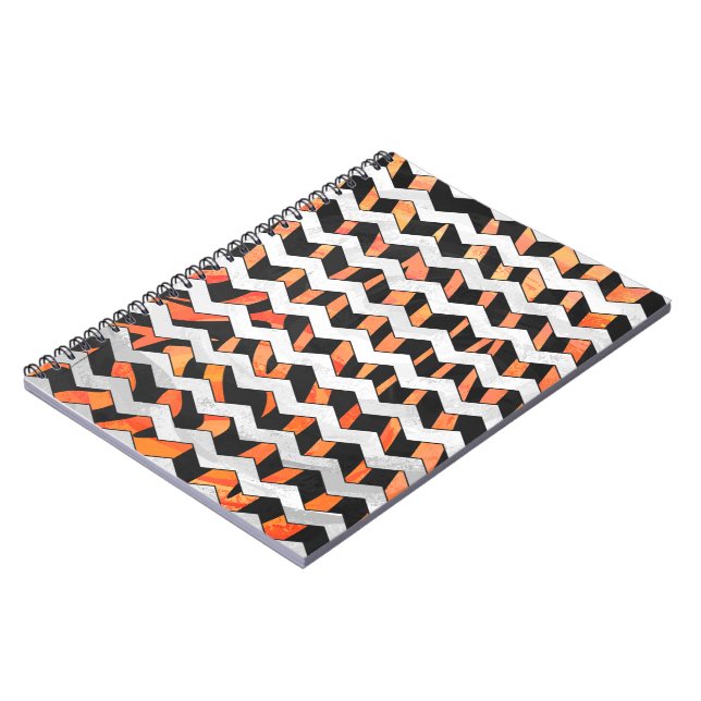 Caderno Espiral Zebra Black e Orange Impressão (Left Side)