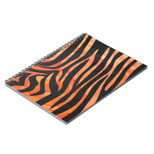 Caderno Espiral Zebra Black e Orange Impressão