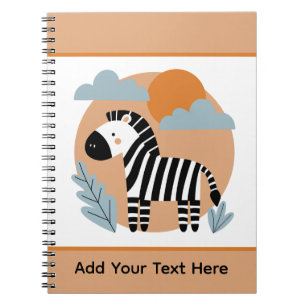 Caderno Espiral Zebra Caprichosa Influenciada pela Escandinávia